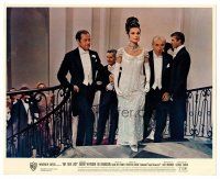 4h028 MY FAIR LADY color English FOH LC '64 Rex Harrison & Hyde-White with Audrey Hepburn at ball!