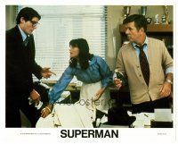 4h032 SUPERMAN 8x10 mini LC '78 Christopher Reeve as Clark Kent with Margot Kidder!