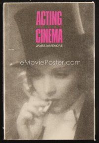 4j338 ACTING IN THE CINEMA first edition hardcover book '88 cover portrait of Marlene Dietrich!