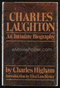 4j341 CHARLES LAUGHTON: AN INTIMATE BIOGRAPHY signed first edition hardcover book '76 by the author!