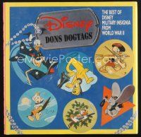 4j348 DISNEY DONS DOGTAGS hardcover book '92 best of Disney military insignia from World War II!