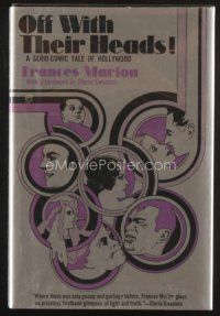 4j358 OFF WITH THEIR HEADS first edition hardcover book '72 a Serio-Comic Tale of Hollywood!