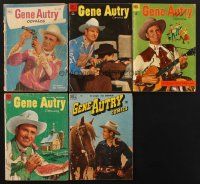 4j015 LOT OF 5 GENE AUTRY COMIC BOOKS '50 - '55 great images of the cowboy star!