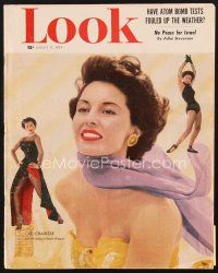 4j125 LOOK MAGAZINE magazine August 11, 1953 three images of sexy Cyd Charisse by Tony Vaccaro!