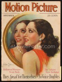 4j081 MOTION PICTURE magazine November 1928 art of Lupe Velez from a photo by Irving Chidnoff!