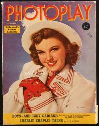 4j062 PHOTOPLAY magazine December 1940 portrait of Judy Garland in cool outfit by Paul Hesse!