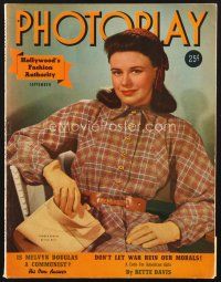 4j059 PHOTOPLAY magazine September 1940 great seated portrait of Ginger Rogers by Paul Hesse!