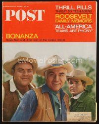 4j129 SATURDAY EVENING POST magazine December 4, 1965 Lorne Greene, Landon & Blocker in Bonanza!