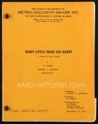 4j198 EVERY LITTLE CROOK & NANNY final shooting script September 17, 1971, screenplay by Howard +2!