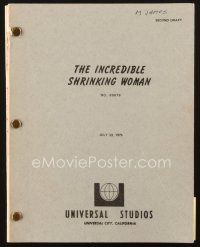 4j202 INCREDIBLE SHRINKING WOMAN second draft script Jul 23, 1979 screenplay by Wagner & Schumacher