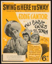 4j131 ALI BABA GOES TO TOWN English sheet music '37 wacky Eddie Cantor, Swing is Here to Sway!