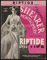4j152 RIPTIDE sheet music '34 full-length beautiful Norma Shearer, title song!