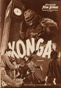 4j175 KONGA German program '61 cool different images of the giant angry ape terrorizing London!