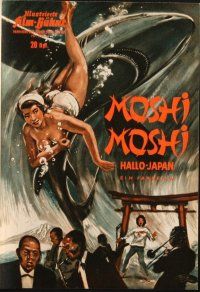 4j178 MOSHI-MOSHI: HALLO JAPAN German program '61 great travel documentary showing topless women!