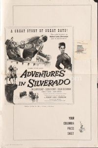 4j221 ADVENTURES IN SILVERADO pressbook '48 action art from the west of Robert Louis Stevenson!