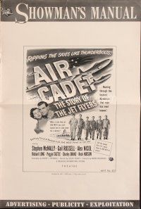 4j222 AIR CADET pressbook '51 the story of U.S. Air Force jet pilots, cool airplane art!