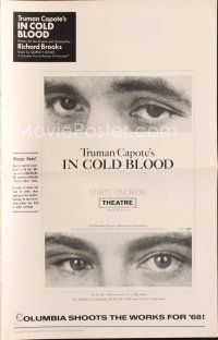 4j266 IN COLD BLOOD pressbook '67 Richard Brooks directed, Robert Blake, by Truman Capote!