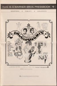 4j269 KALEIDOSCOPE pressbook '66 cheeky American Warren Beatty & kinky English Susannah York!