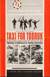 4j319 TAXI FOR TOBRUK pressbook '65 Lino Ventura, Charles Aznavour, Hardy Kruger