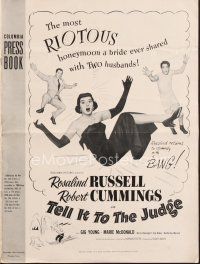 4j321 TELL IT TO THE JUDGE pressbook '49 Robert Cummings, Rosalind Russell, Gig Young