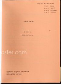 4j194 CRAZY PEOPLE revised draft script May 11, 1989, screenplay by Mitch Markowitz!
