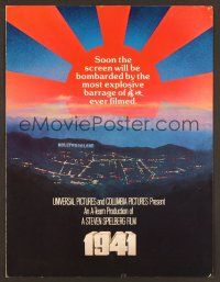 4k088 1941 promo brochure '79 Steven Spielberg, art of John Belushi as Wild Bill by David McMacken!