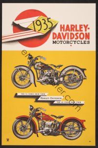 4k056 HARLEY DAVIDSON MOTORCYCLES special 12x18 '90s cool artwork images of classic bikes!