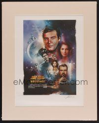 4k044 MOONRAKER signed & numbered special 16x20 '01 by artist Jeff Marshall, Moore as James Bond!