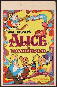 4k129 ALICE IN WONDERLAND WC R74 Walt Disney Lewis Carroll classic, cool psychedelic art!