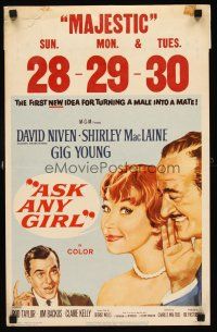 4k141 ASK ANY GIRL WC '59 David Niven finds why gentlemen prefer Shirley MacLaine!