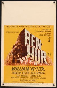 4k159 BEN-HUR WC R69 Charlton Heston, William Wyler classic religious epic, cool chariot art!