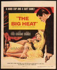 4k165 BIG HEAT WC '53 different art of Glenn Ford & sexy Gloria Grahame, Fritz Lang noir!