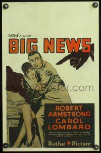 4k167 BIG NEWS WC '29 art of accusing finger pointing at sexy Carole Lombard & Robert Armstrong!
