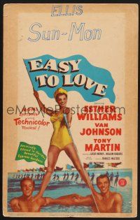 4k246 EASY TO LOVE WC '53 sexy swimmer Esther Williams stands on Van Johnson & Tony Martin!