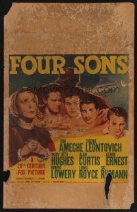 4k275 FOUR SONS WC '40 Don Ameche & his Czecho-German brothers in World War II!