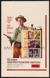 4k308 HOMBRE WC '66 full-color image of Paul Newman, Fredric March, directed by Martin Ritt