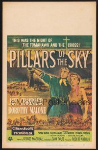 4k420 PILLARS OF THE SKY WC '56 soldier Jeff Chandler & pretty Dorothy Malone fight Indians!