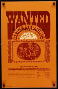 4k556 WILD BUNCH WC '69 Sam Peckinpah cowboy classic, cool faux wanted dead NOT alive poster!