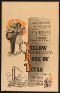 4k570 YELLOW ROSE OF TEXAS WC '44 great image of Roy Rogers playing guitar for Dale Evans!