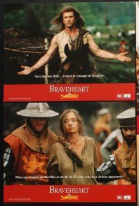 4k073 BRAVEHEART 10 French LCs '95 cool images of Mel Gibson as William Wallace!