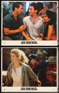 4m065 AIR AMERICA 8 LCs '90 Mel Gibson & Robert Downey Jr. are flying for the CIA, Nancy Travis!