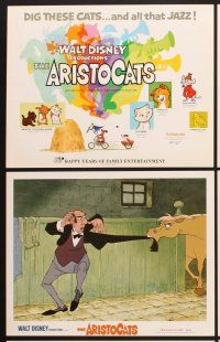4m022 ARISTOCATS 9 LCs R73 Walt Disney feline jazz musical cartoon, great colorful image!