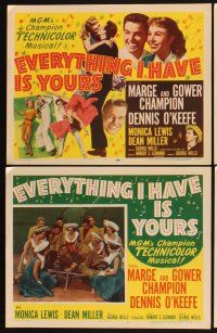 4m222 EVERYTHING I HAVE IS YOURS 8 LCs '52 great images of Marge & Gower Champion dancing!