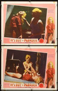 4m320 IT'S HOT IN PARADISE 8 LCs '65 Harald Maresch, Alexander D'Arcy, sexy Barbara Valentin!