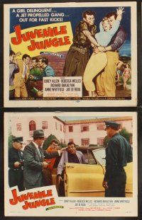 4m342 JUVENILE JUNGLE 8 LCs '58 a girl delinquent & a jet propelled gang out for fast kicks!