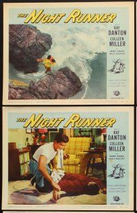 4m837 NIGHT RUNNER 6 LCs '57 released mental patient Ray Danton romances pretty Colleen Miller!