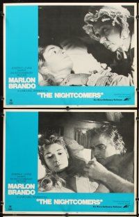 4m475 NIGHTCOMERS 8 LCs '72 creepy Marlon Brando, Michael Winner English horror!