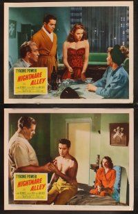 4m766 NIGHTMARE ALLEY 7 LCs R55 Tyrone Power with sexy carnival girl Coleen Gray & Mike Mazurki!