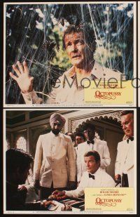4m948 OCTOPUSSY 3 LCs '83 Roger Moore as James Bond caught in spider web with huge spiders!