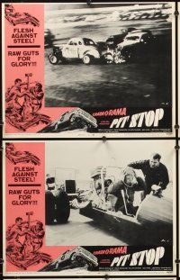 4m526 PIT STOP 8 LCs '69 cool race cars, raw guts for glory, in Crash-O-Rama!